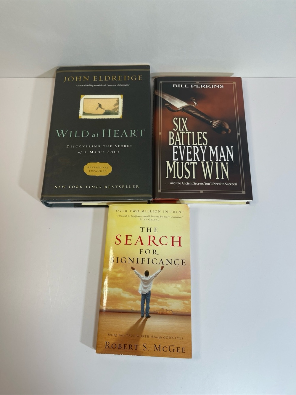 Christian Men’s Book Lot Of 3: Authors Eldridge, Perkins & McGee Religion Faith